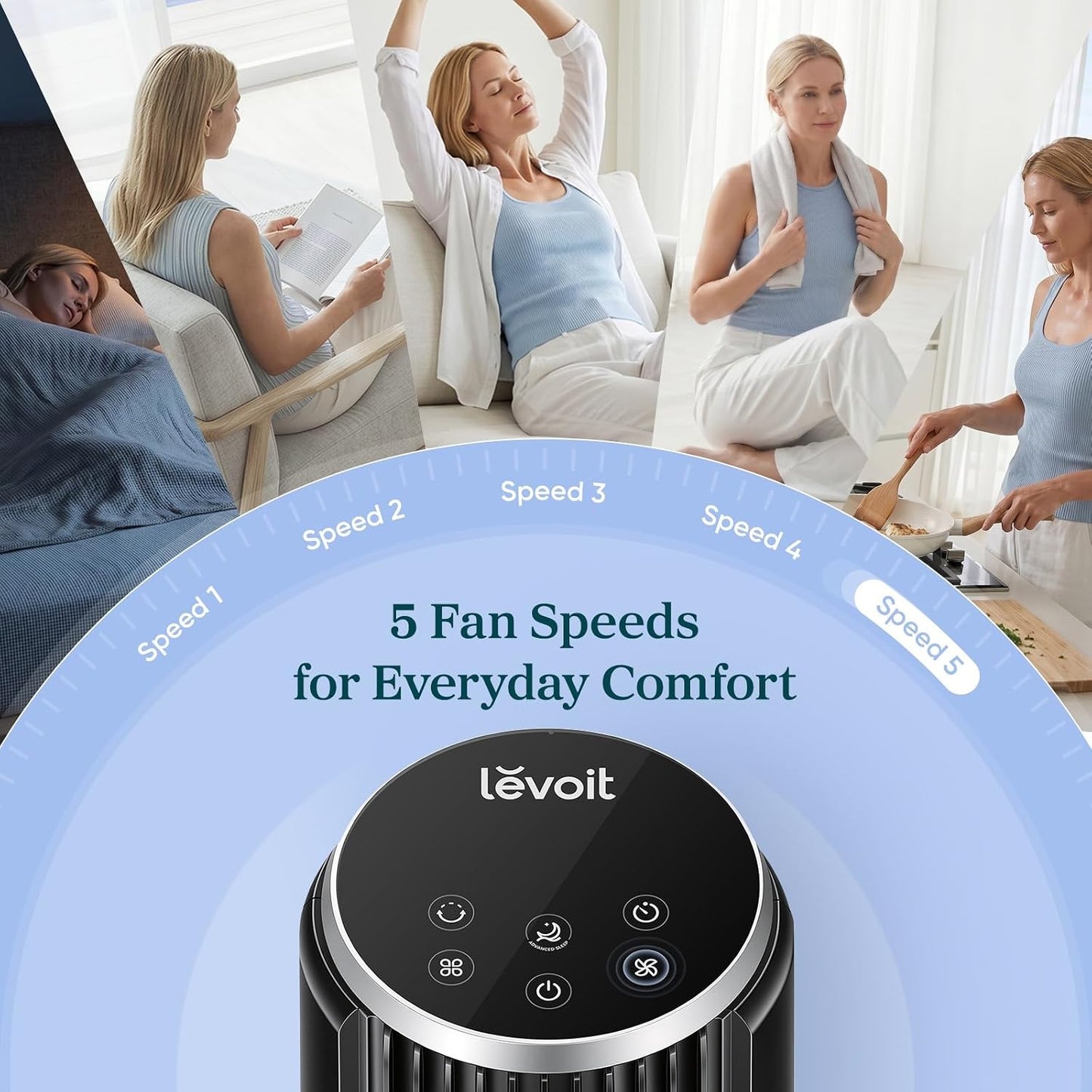 Oscillating Tower Fan with Remote Control and Timer 36"