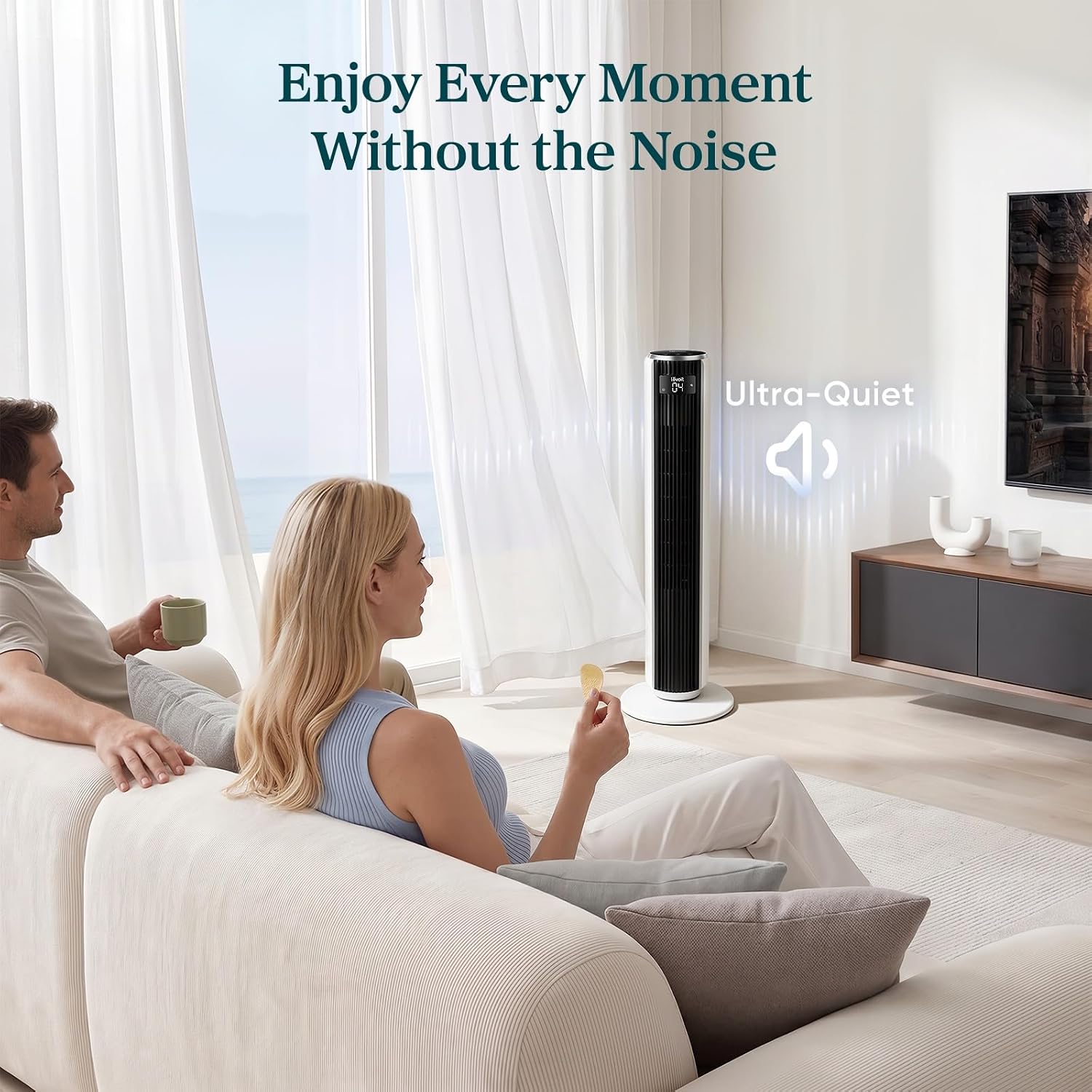 Oscillating Tower Fan with Remote Control and Timer 36"
