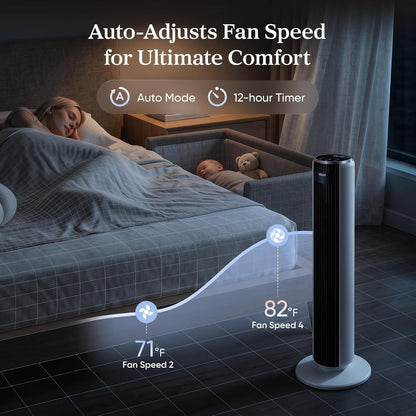 Oscillating Tower Fan with Remote Control and Timer 36"