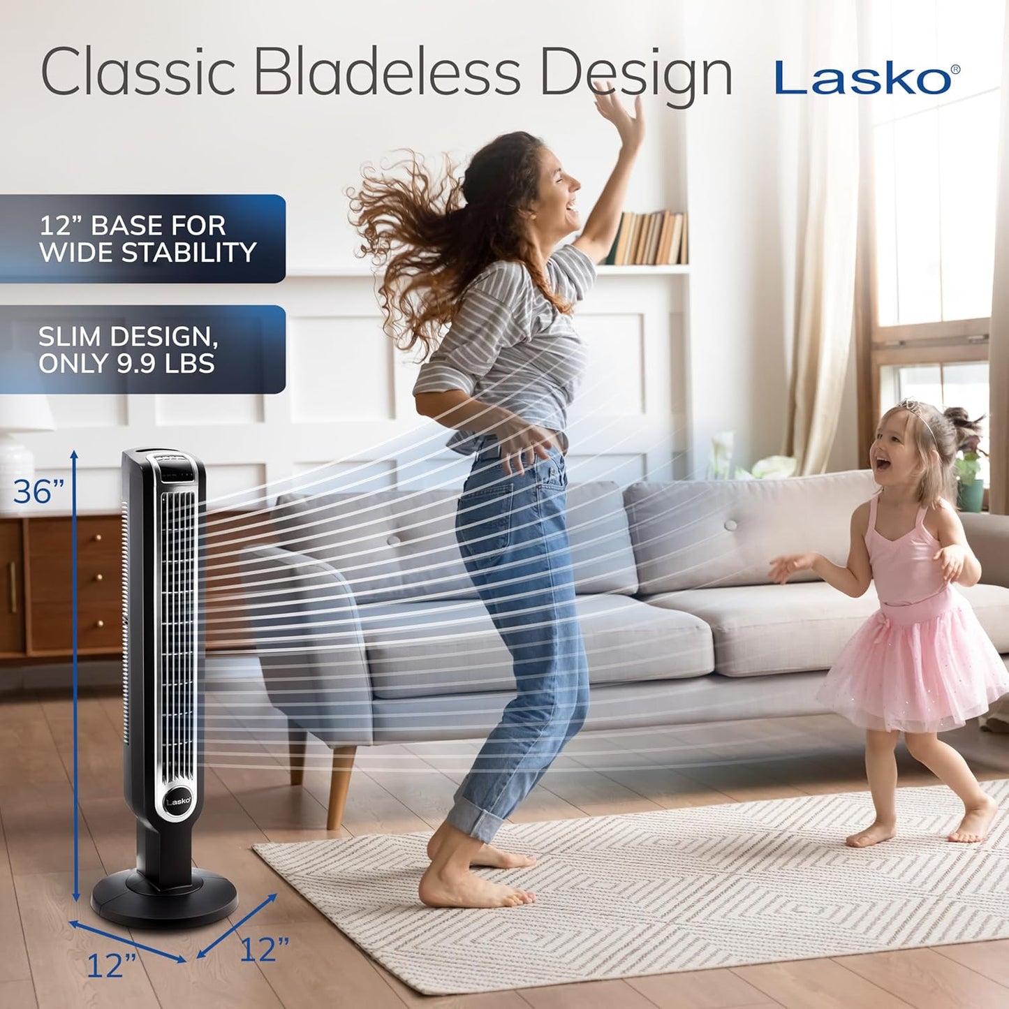 Oscillating Tower Fan with Remote Control and Timer 36"